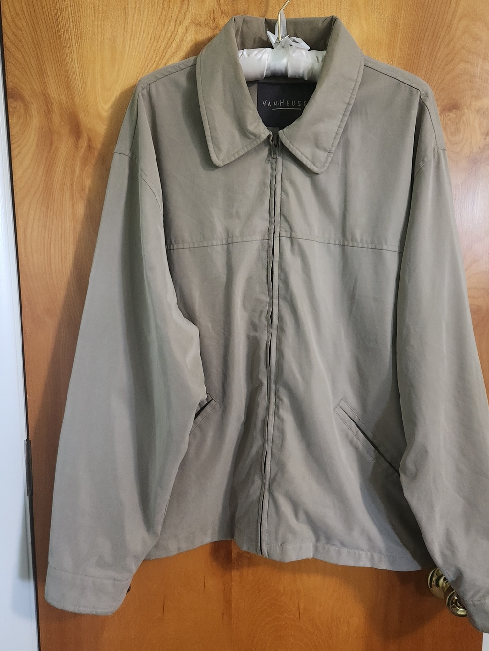 Van Heusen Men's Harrington Style Casual Zip-Front Jacket